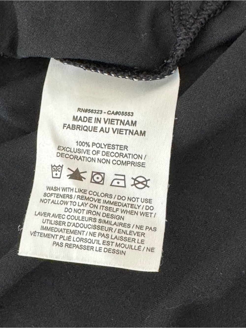Nike Black Cropped Performance Tee with White Swoosh - Picture 4 of 5